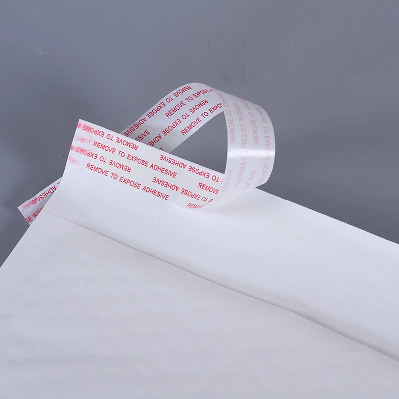 50 ชิ้น/ล็อตกระดาษคราฟท์สีขาว Bubble Mailer Self Seal กาวจัดส่งกระเป๋ากันกระแทก Bubble Mailers เบาะซอง 8 ขนาด