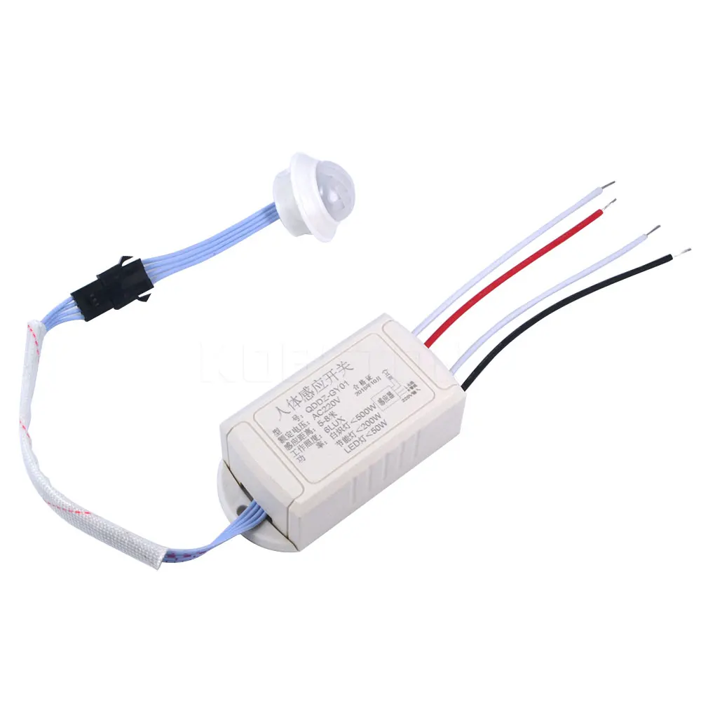 220V IR Infrarot Modul Körper Sensor Schalter Intelligente Licht Lampe Motion Sensing Schalter Einstellbar Bewegung Sensing PIR Schalter