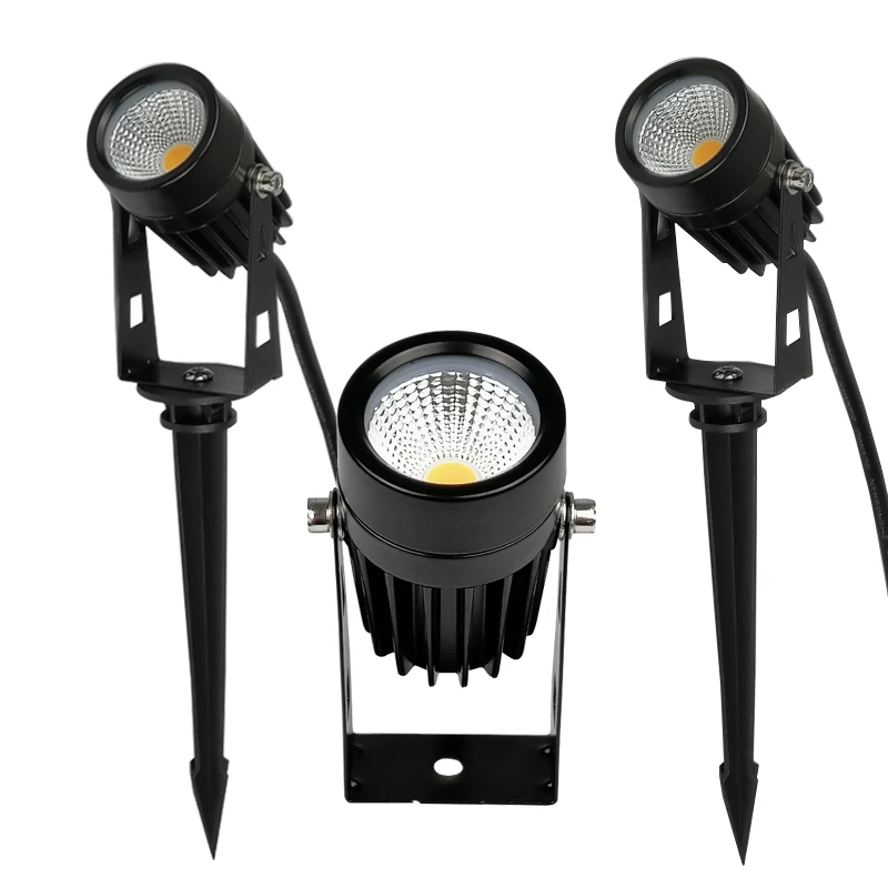 3W LED 5W COB Vườn Bãi Cỏ Đèn LED Ngoài Trời Mũi Nhọn Sáng Chống Nước Chiếu Sáng Đèn Led Sân Vườn Con Đường Ốp Nổi AC110V 220V DC12V24V