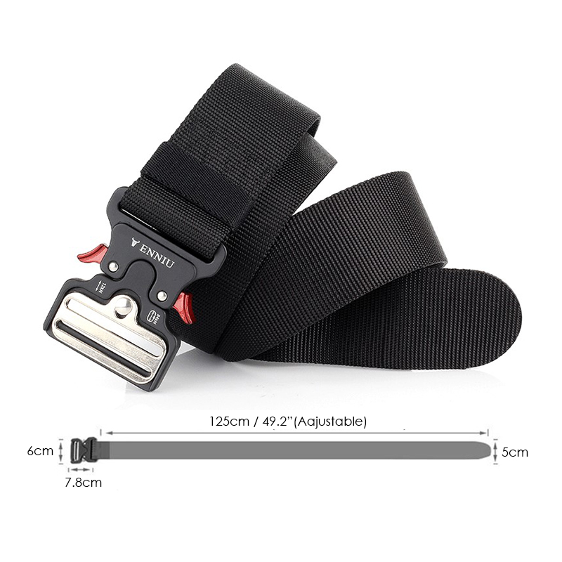 5cm cinturón táctico para hombres hebilla de aleación de liberación rápida cinturón militar pesado del ejército suave apretado nylon cinturón ancho al aire libre fajas masculinas