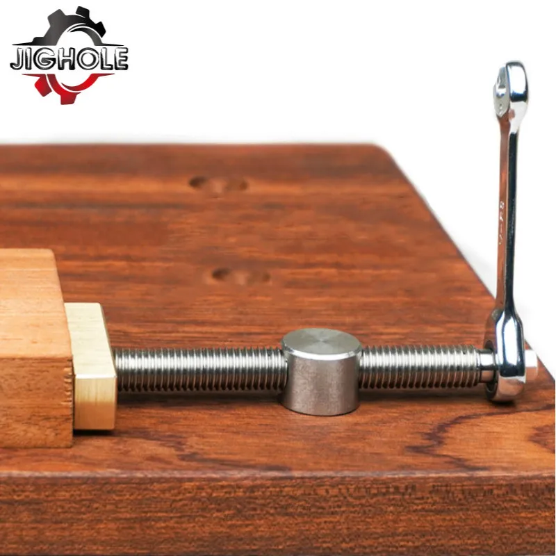 Clip de escritorio para carpintería, abrazadera de Clip fija rápida, tornillo de banco de fijación de latón para bancos de carpintería con orificio de 19mm/20MM, herramienta de carpintero
