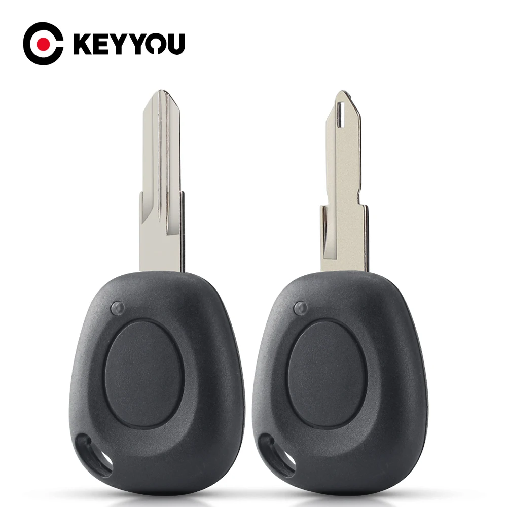 KEYYOU nuevo llavero de 1 botón carcasa remota hoja sin cortar para Renault Megane Scenic Laguna Espace Clio cubierta de repuesto