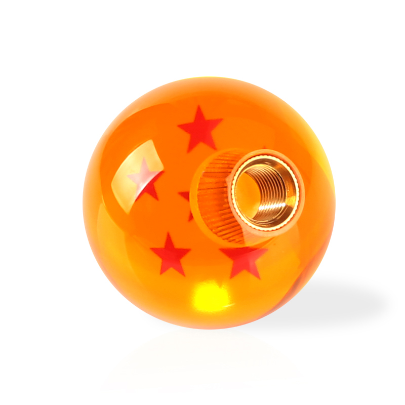 Perilla de palanca de cambios automática Universal, bola de estrella rara Z, bola naranja, perilla de cambio de marchas de 54mm de diámetro, 1-7 estrellas
