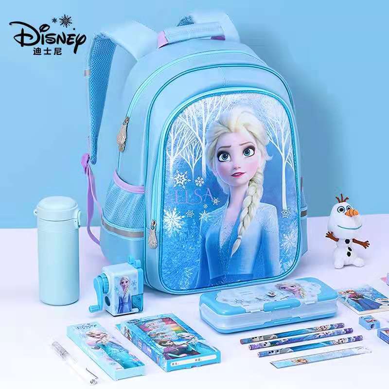 Disney Frozen tornister dla dziewczynek Elsa Anna uczeń szkoły podstawowej plecak ortopedyczny na ramię o dużej pojemności prezenty urodzinowe Mochila