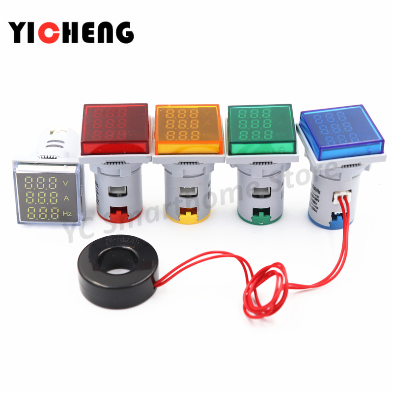 Цифровой тестер, квадратный светодиодный дисплей, отображение трех цифр, измерение напряжения и тока, герц, комбинированная Таблица сигнала