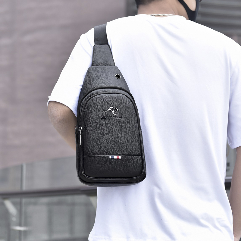 Herren Brusttasche Umhängetasche Luxus Design Langlebige PU Leder Handtasche Brusttasche Vintage Freizeit Herren Handtasche Schultertasche