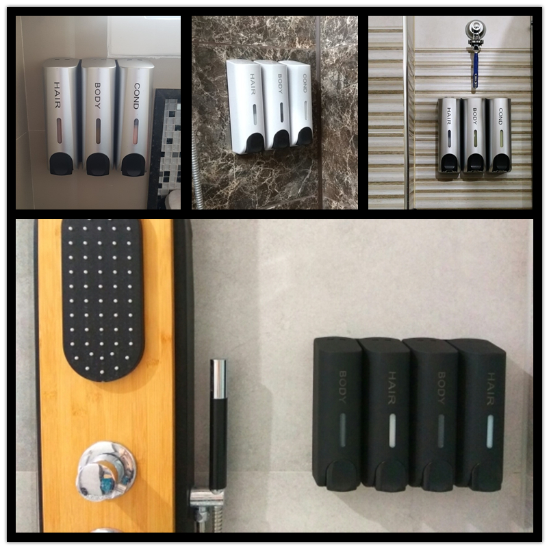 Одноместный/двойной/тройной 350 мл дозатор для мыла настенный дозатор для душа и ванны, дозатор для шампуня, контейнер для жидкого мыла, аксессуары для ванной комнаты