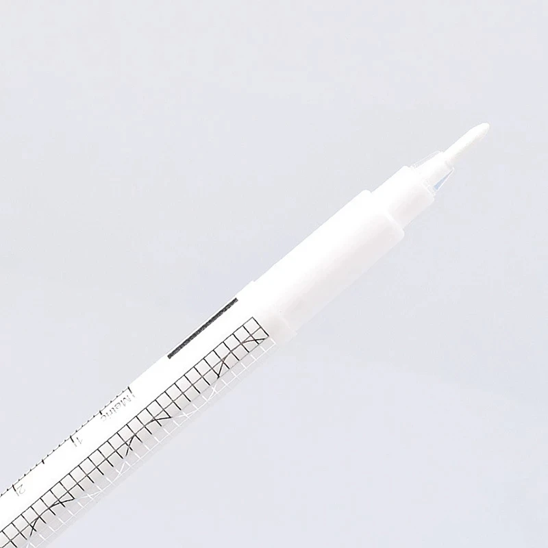Marker do skóry brwi białe akcesorium chirurgiczne z linijką pomiarową i pozycjonowaniem microblading