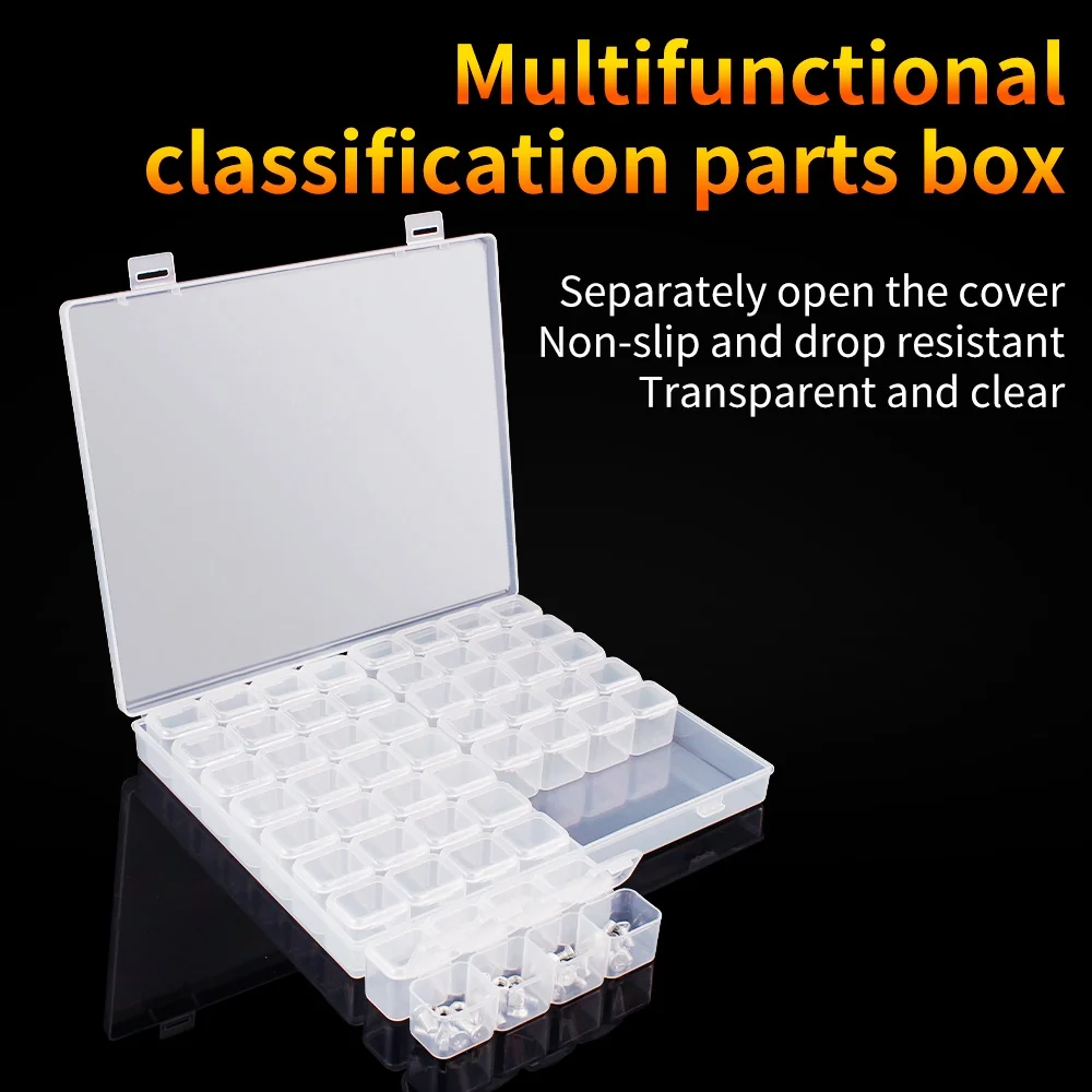 LUXIANZI 56in1 Dustproof Plastic Storage Case For Bead Hardware Screw Sealed Safety Organizer Box Compartment Storage Toolbox