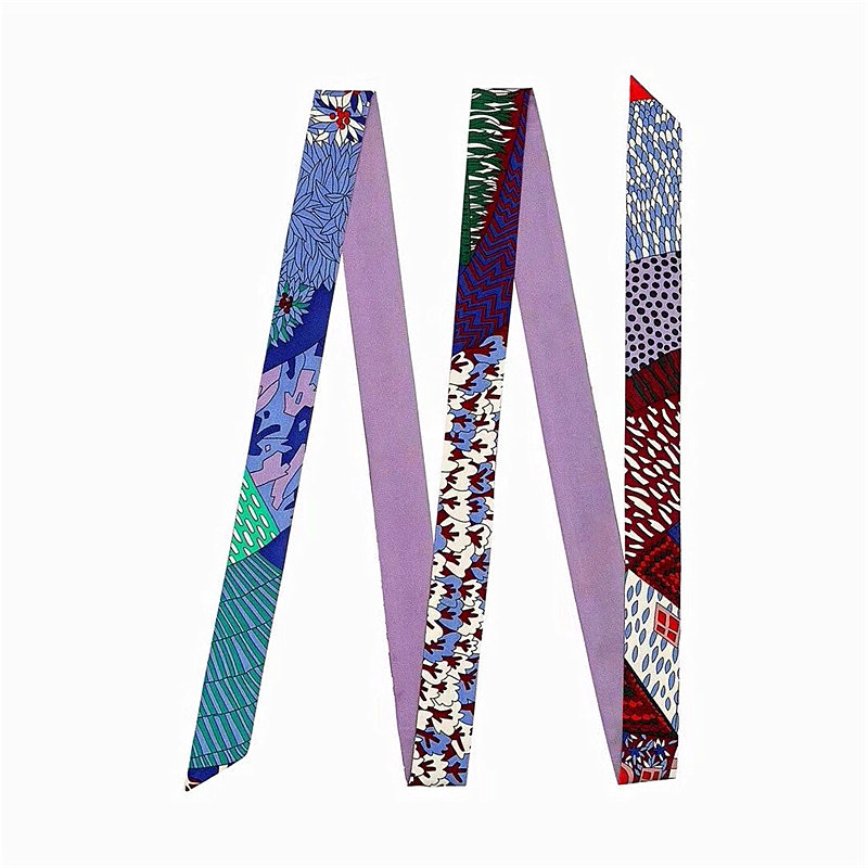 女性のための薄いバッグスカーフ,ベルトデザイン,シルクスカーフ,ネクタイ,ヘアリボン,ブランド,新しい,ファッション,2022
