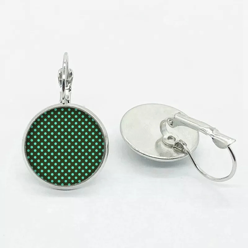 Multiwarna Bulat Dot Anting Kepribadian Kualitas Tinggi Kubah Kaca Dot Anting Hadiah Wanita Aksesori Grosir