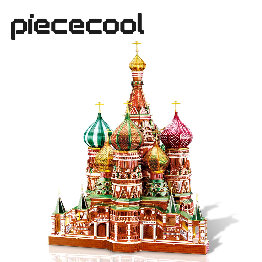 Piececool 3D Kim Loại Xếp Hình Xây Dựng Mô Hình Bộ Dụng Cụ-Saint Húng Quế Của Nhà Thờ Chính Tòa Ghép Hình Đồ Chơi, giáng Sinh Quà Tặng Sinh Nhật Cho Người Lớn Trẻ Em