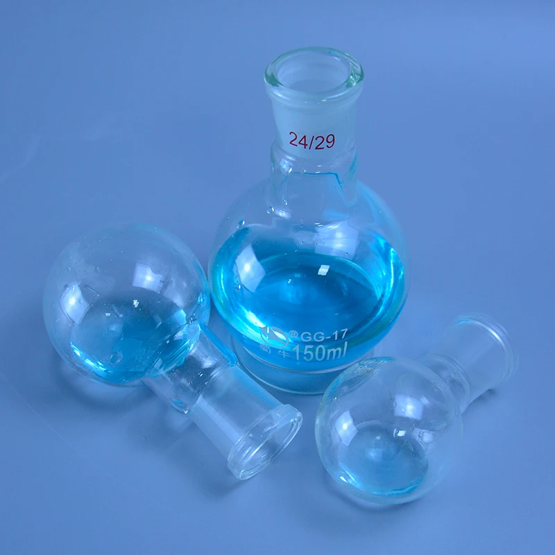 50/100/250/500/1000/2000Ml 24/29 Đĩa Đơn Cổ Tròn-Đáy Bình, đun Sôi Bình Tròn, Cổ Ngắn Tiêu Chuẩn Mặt Đất Miệng