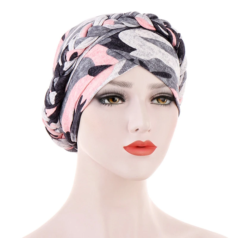 Estampado algodão muçulmano turbante cachecol para mulheres islâmico interno hijab turbante boné headwear árabe envoltório cabeça cachecol acessórios de cabelo chapéu