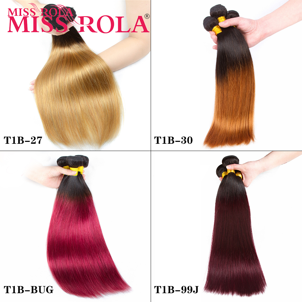 Senhorita Rola-tecelagem reta brasileira do cabelo humano, extensões do cabelo de Remy, troças dobro, # 1B, 27, 1B, 30, 1B, 99J, 1B, ERRO, 1, 3, 4 pacotes