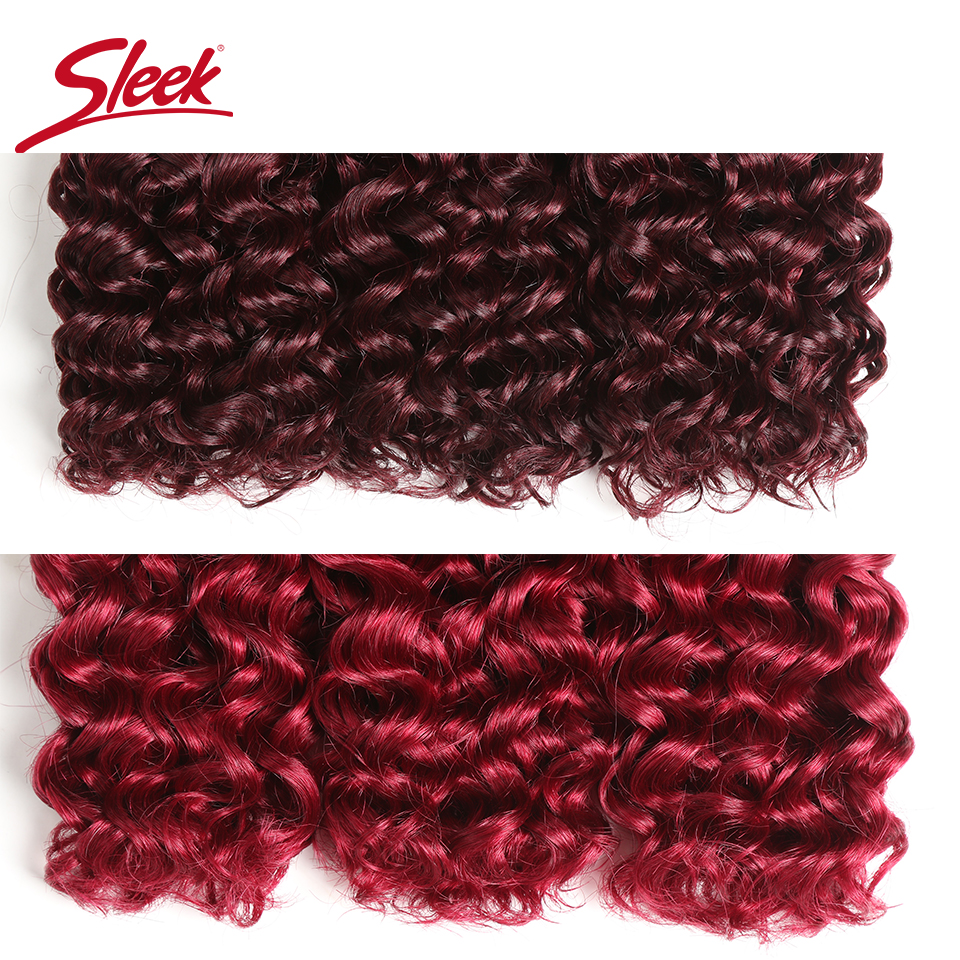 บราซิล Curly เส้นผมมนุษย์วาดคู่สีน้ำตาล2 #33 # สีแดง99J Burg 3กลุ่มผลิตภัณฑ์ Remy Hair Extension One lot