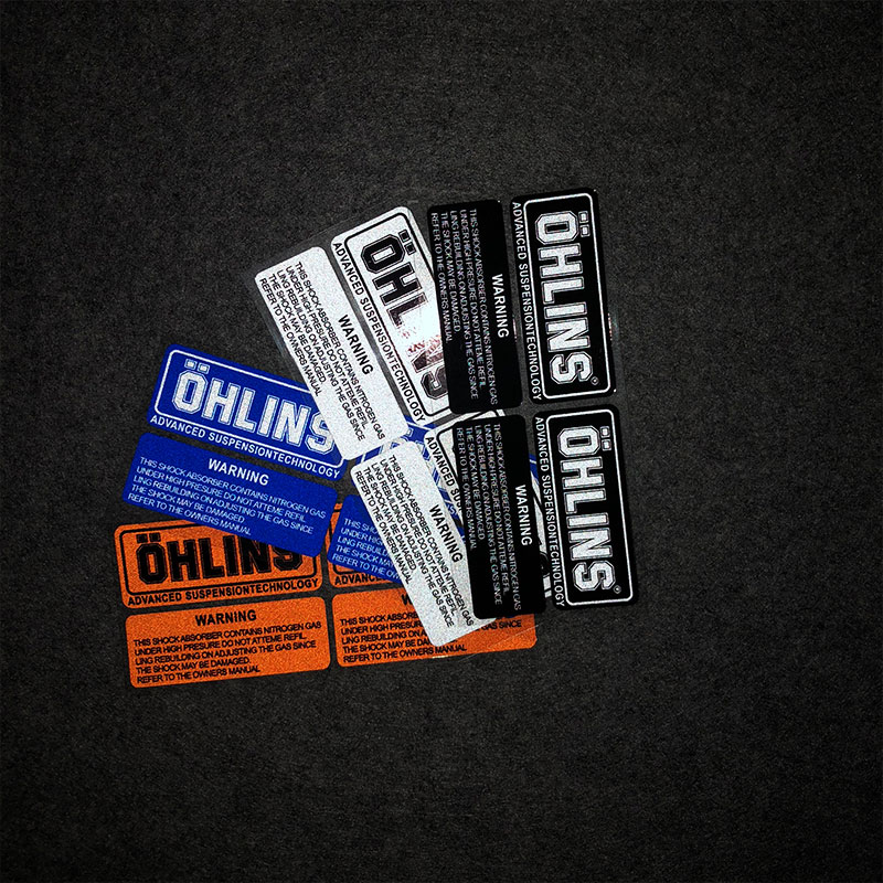 Pegatinas reflectantes para suspensión, accesorios para motocicleta, decoración de modificación de bicicleta de carreras, calcomanías impermeables para OHLINS