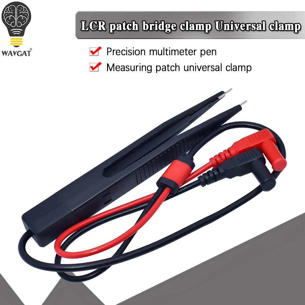 WAVGAT SMD SMT ชิปคลิปทดสอบ Lead Probe มัลติมิเตอร์แบบดิจิตอล Tweezer ตัวเก็บประจุความต้านทานแหนบ