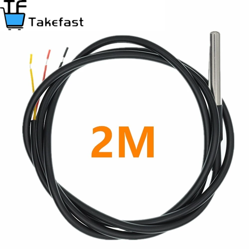 DS18B20 온도 센서 모듈 키트 방수 100CM 디지털 센서 케이블 Arduino 용 스테인레스 스틸 프로브 터미널 어댑터