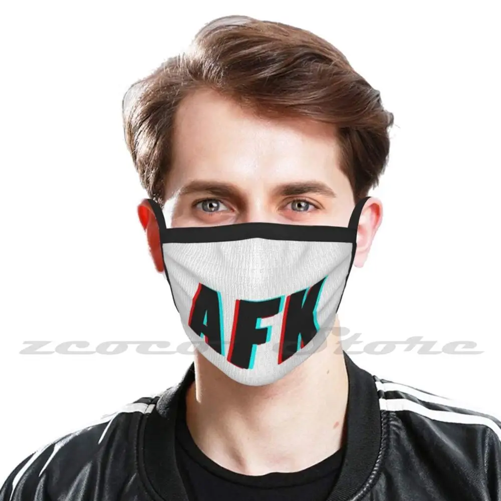Afk-mascarilla lavable para videojuegos, máscara con filtro Pm2.5, personalizada, compatible con Geek Lane