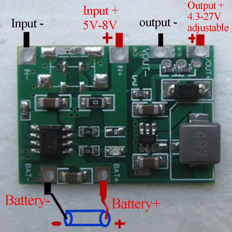 Multímetro Lipo de litio USB, modificación de batería 18650, 3,7 V a 5V, 9V, carga, módulo integrado de descarga