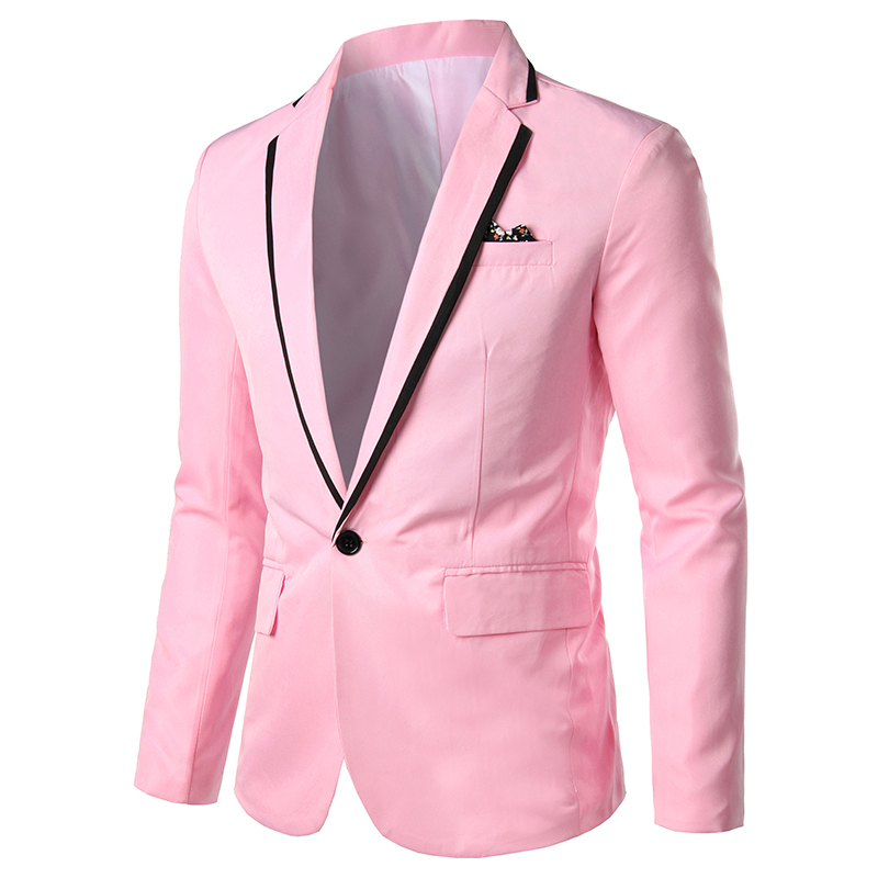 Frühling Herbst Neue Männer Blazer Mode Dünne beiläufige blazer für Männer Rosa/Schwarz/Weiß Eine Taste Herren anzug jacke Oberbekleidung Männlich 5XL