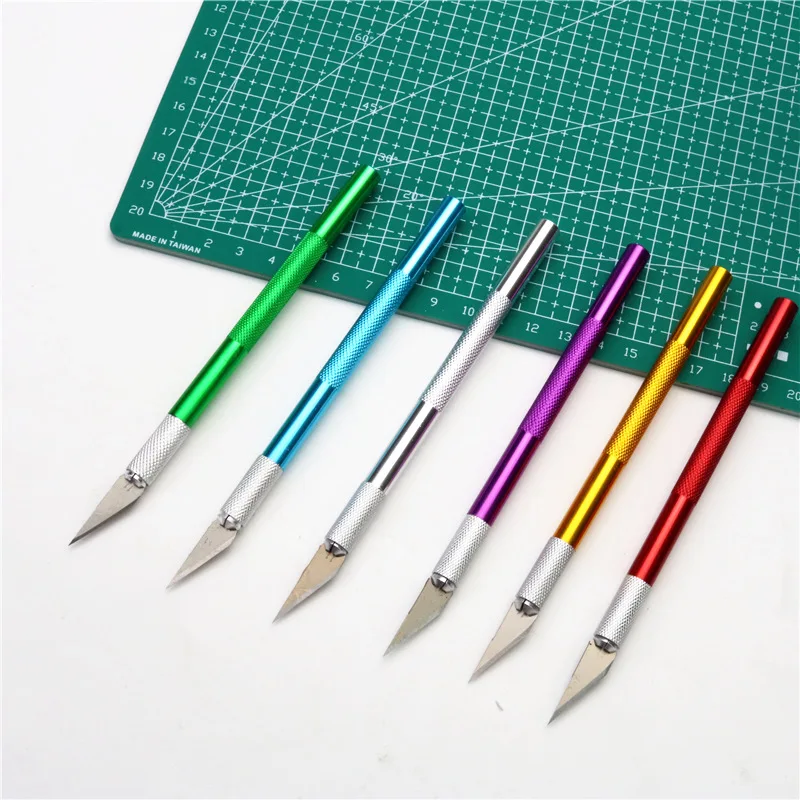 21 pezzi un set di coltelli da intaglio multiuso 20 lame in acciaio e una lega di alluminio Coltello per tagliare la carta da ufficio e aprire le lettere