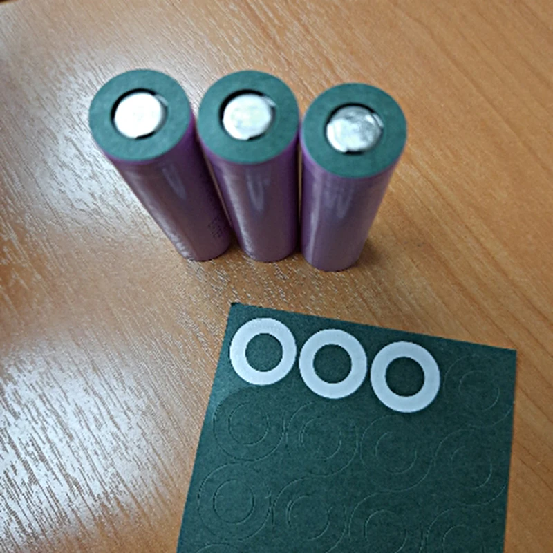 100 Chiếc 18650 Pin Li-ion Cách Nhiệt Gioăng Lúa Mạch Giấy Bộ Pin Cell Rỗng Cách Điện Cách Điện Cách Nhiệt Miếng Lót