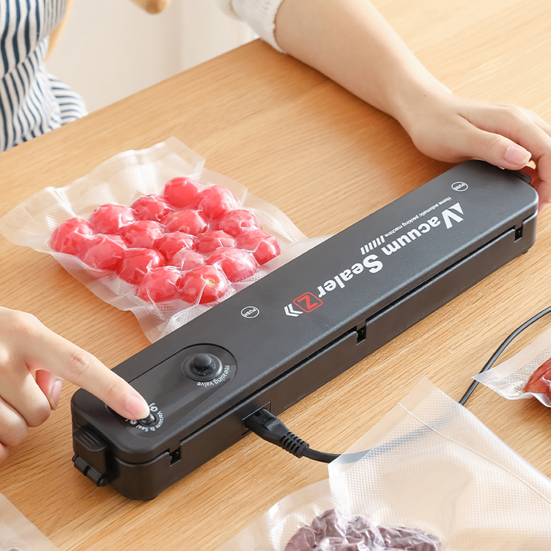 Tinton life-真空シール機,220V/110V,10個の無料バッグ付き家庭用黒食品真空シーラー