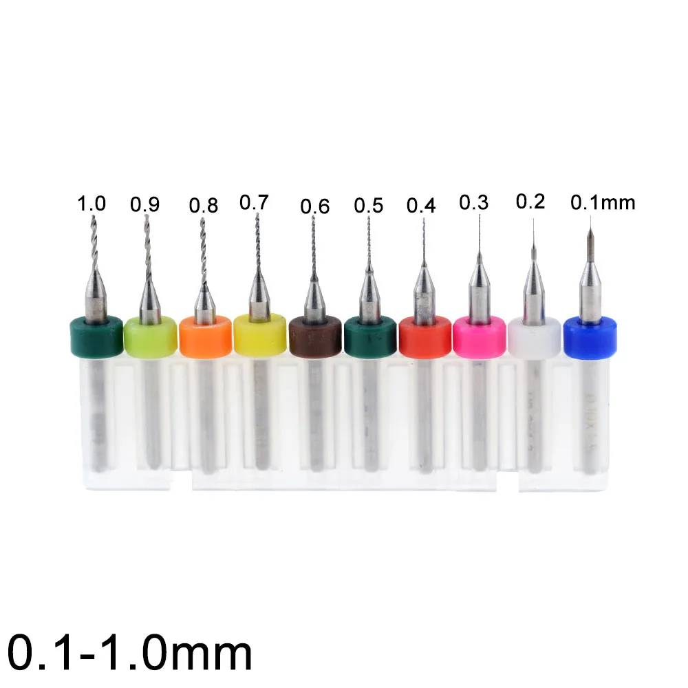 10 Cái/bộ 0.1Mm-Cao 1.2Mm Chất Lượng Hợp Kim Cứng PCB In Bảng Mạch Carbide Micro Khoan Dụng Cụ 0.1Mm-1.2Mm Cho SMART TECH CNC