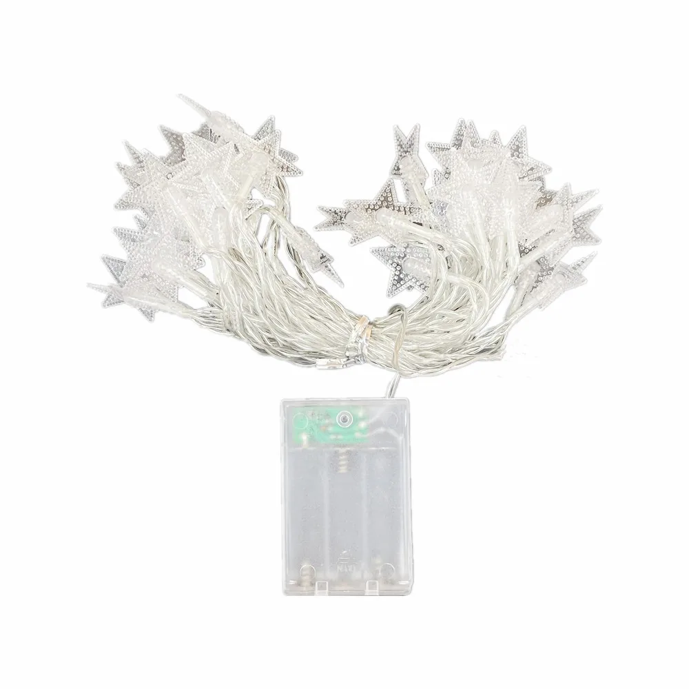 10M 80 Đèn LED 3AA Dùng Pin Hình Ngôi Sao Chủ Đề LED Dây Cổ Tích Đèn Kỳ Nghỉ Lễ Giáng Sinh Trang Trí Đám Cưới Đảng Chiếu Sáng