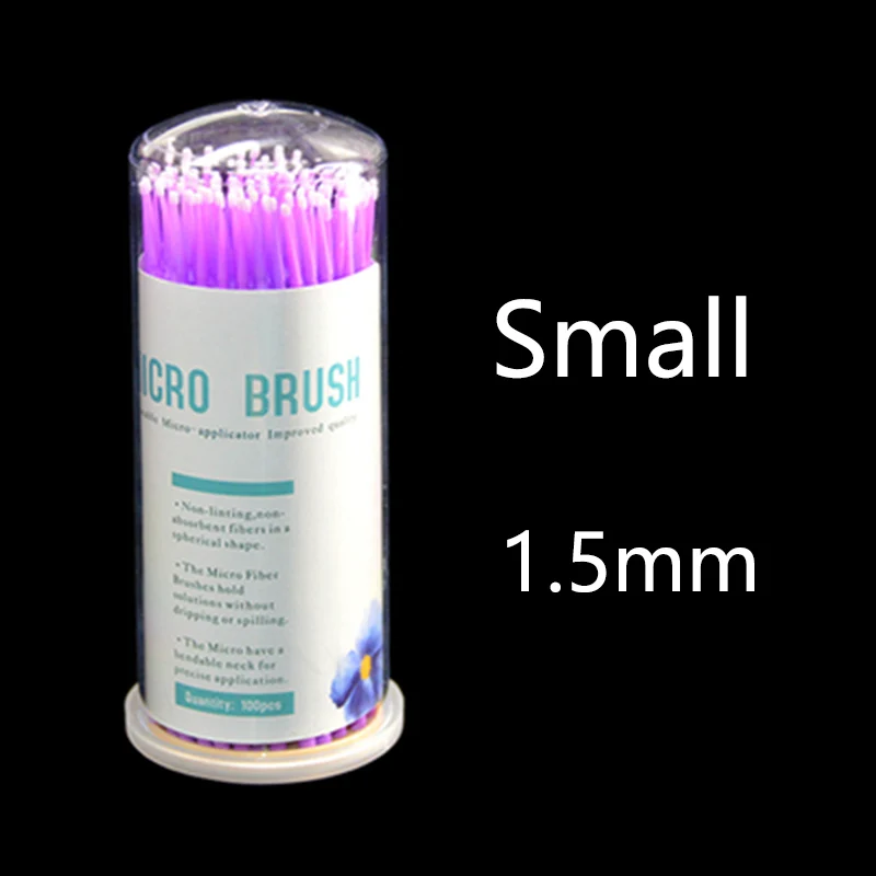 100 uds/botella de microcepillos desechables dentales, aplicadores, materiales de dentista, microcepillo, herramientas de extensión de odontología