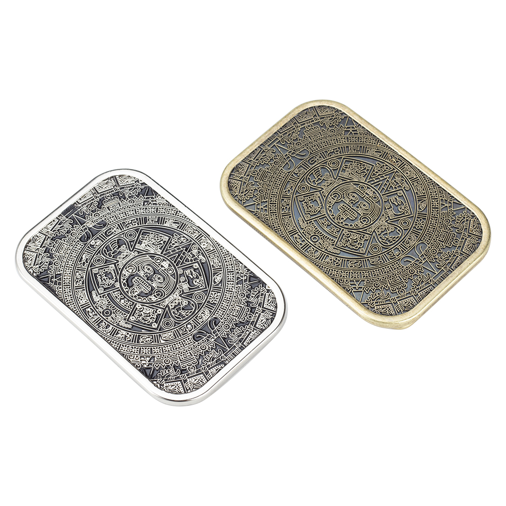 Aztec Calendar Men's Metal Belt Buckle Jeans Accessories คุณภาพสูง