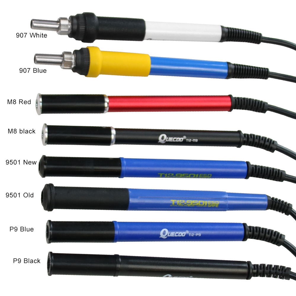 QUECOO 4pin T12-M8 9501 907 P9 Tay Cầm Cho T12-952/942/956 Mỏ Hàn StationTemperature Kỹ Thuật Số Điện Điều Khiển