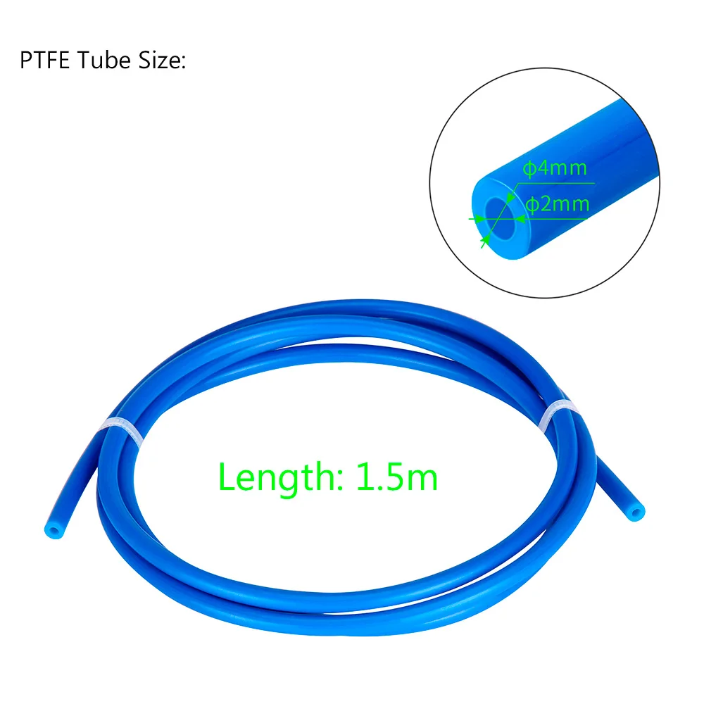 ボーデン押出機チューブキット 1.5 メートル 2*4 ミリメートル PTFE チューブパイプ 3D プリンタ部品 RepRap J ヘッドホットエンドエンダー 3 CR10 用 1.75 ミリメートルフィラメント