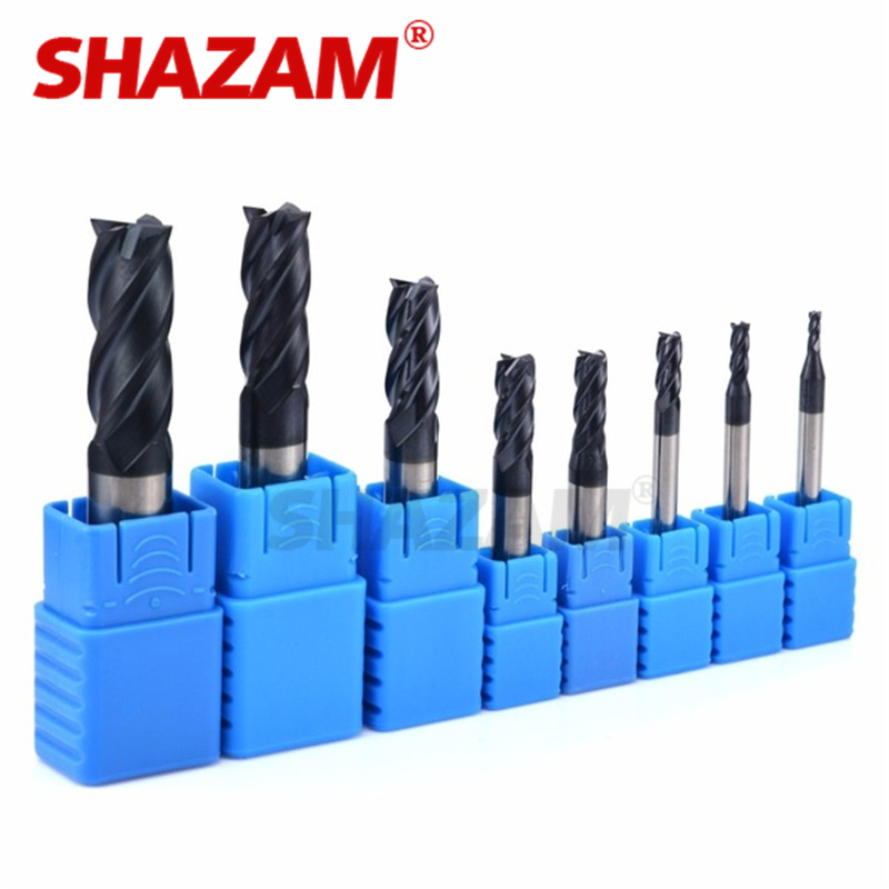 Dao Phay Hrc50 Endmill Hợp Kim Thép Vonfram Cnc Maching SHAZAM Top Máy Dụng Cụ Inox 1.0Mm-12.0mm