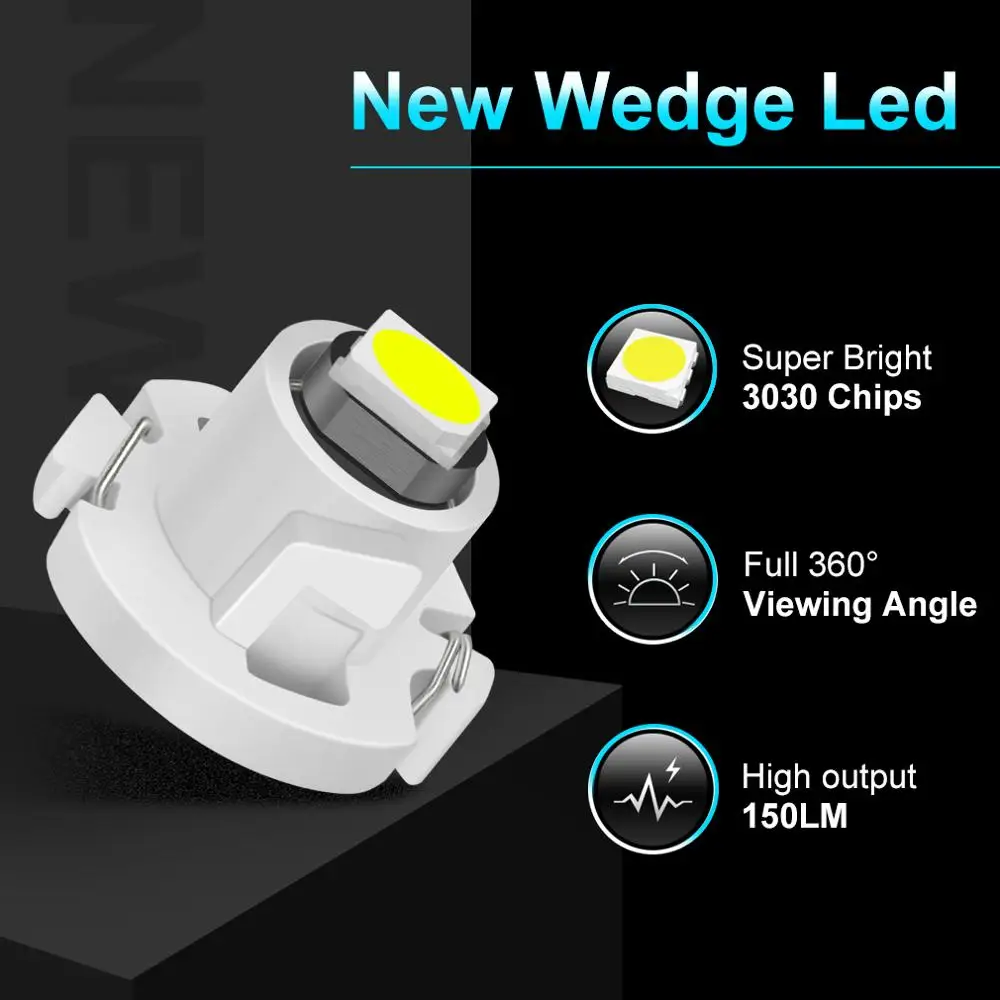 10 Chiếc Siêu Sáng T3 T4.2 T4.7 Bóng Đèn LED Nội Thất Xe Hơi Nhạc Cụ Đèn Tự Động Bảng Điều Khiển Đèn Báo 12V