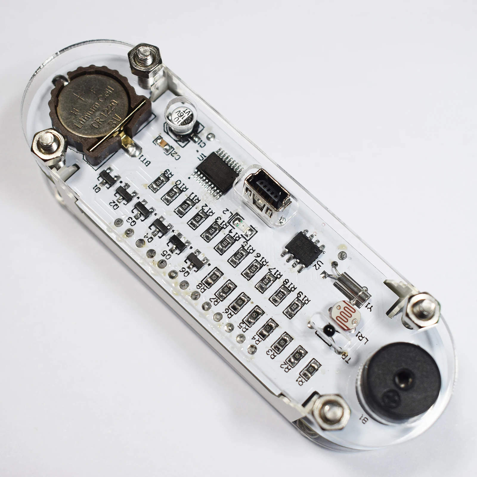 Mini Kit de reloj electrónico LED de 4 dígitos, tubo Digital de dos colores, multifuncional, DIY