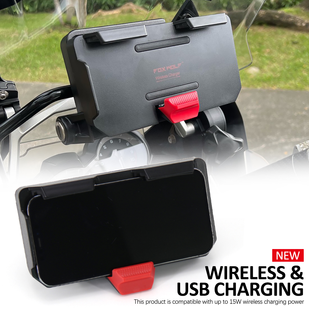 Para bmw r1250gs adv carga sem fio suporte de navegação do telefone móvel f900gs r1250 gs motocicleta carregamento sem fio r1200gs adv