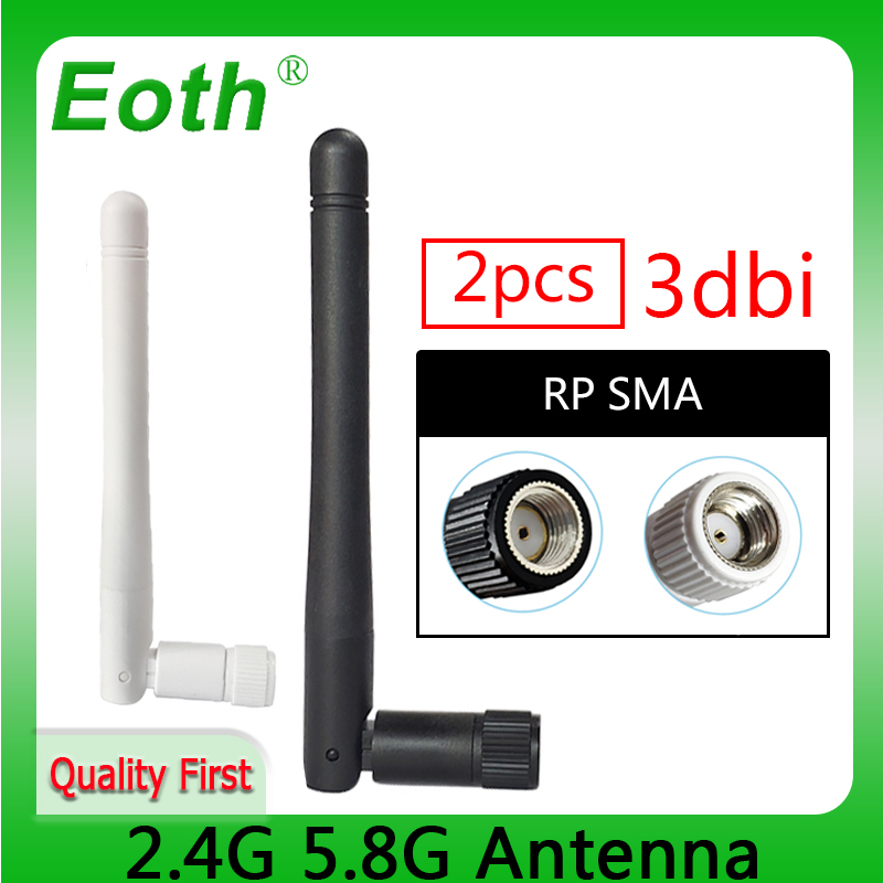 Eoth 2 stücke 2,4g wifi Antenne 5,8 Ghz 2,4 ghz 3dBi SMA buchse Dual Band 2,4G 5,8G pbx Antenne wireless router antena