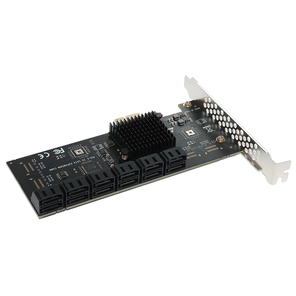 SA3112J PCIE Adapter 12 Cổng PCI-Thể Hiện X1 Sang SATA 3.0 Thẻ Nhớ Mở Rộng 6Gbps Tốc Độ Cao Thêm Trên thẻ W/PCI-E X4 X8 X16