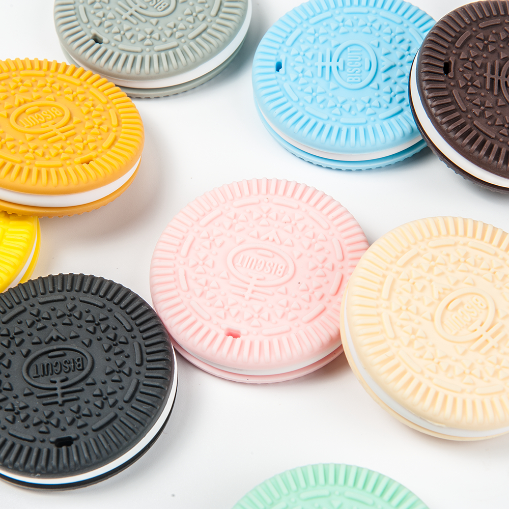 Dễ Thương-Ý Tưởng 1Pc Silicone Bánh Quy Miếng Dán Không Chứa BPA Bé Nusring Núm Vú Giả Thực Phẩm Mọc Răng DIY Làm Bằng Tay Phụ Kiện Cho Bé sản Phẩm