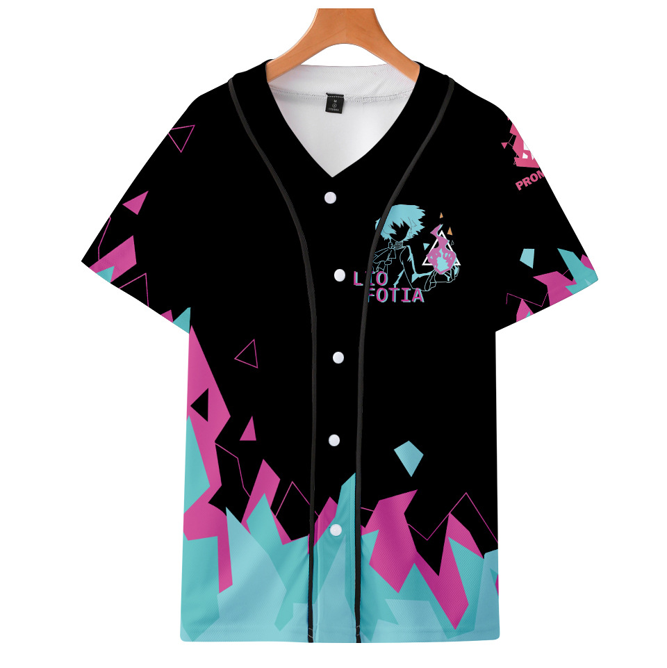 Kemeja Bisbol Anime PROMARE 3D Pria Wanita Uniseks Hipster Hip Hop Kaus Jersey Bisbol Lengan Pendek Atasan Musim Panas Pakaian Jalanan