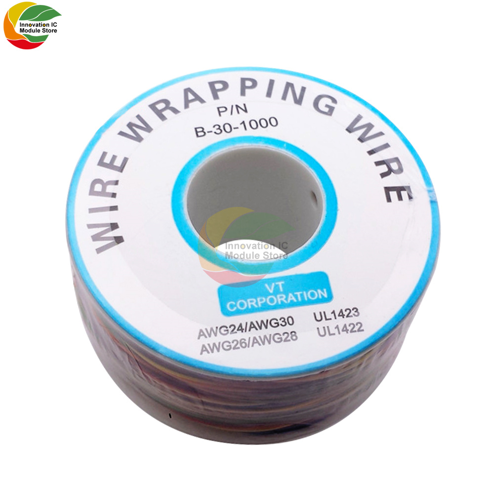 250M 30 AWG 8 선 0.25mm B-30-1000 UL1423 색 절연 케이블 구리 코어 테스트 포장 와이어 주석 도금 구리 솔리드 와이어 라인