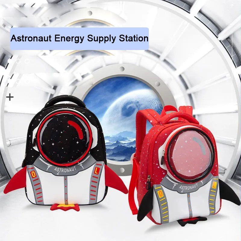 3D Rocket Childrens Backpack Astronauts School Bags Waterproof Cartoon Kid kindergarten Primary School Bag For Boys Girls