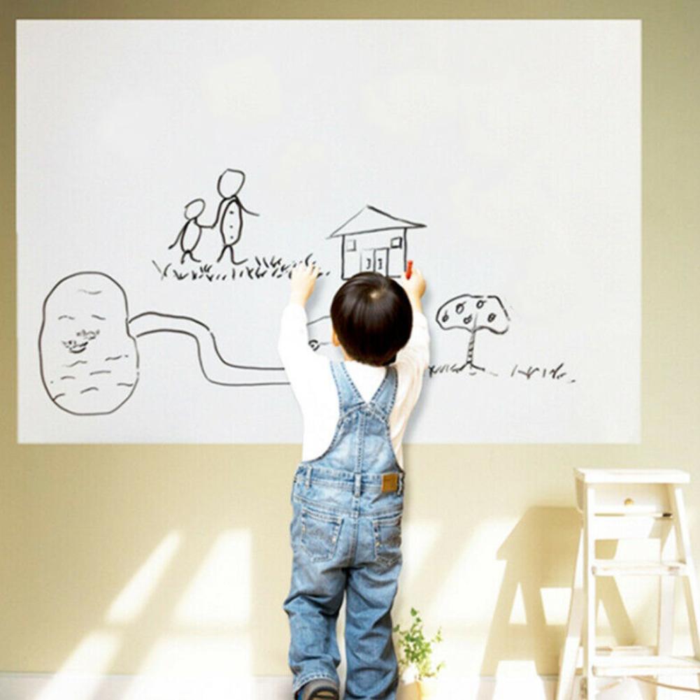 45*200cm tablica naklejka tapeta wodoodporna Decor przypomnij tablice informacyjne biała tablica tablica z piórem Kid Write Graffiti