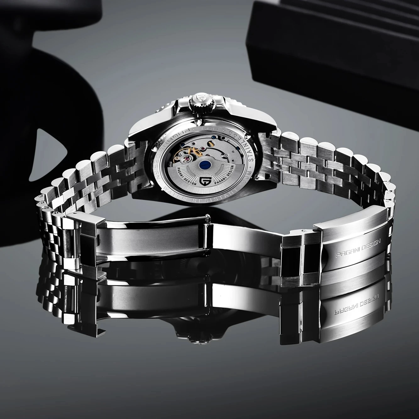 PAGANI DESIGN ผู้ชายนาฬิกาอัตโนมัติกระจกแซฟไฟร์ 40 มม.เซรามิค GMT นาฬิกาข้อมือแบรนด์กีฬานาฬิกากันน้ําผู้ชาย