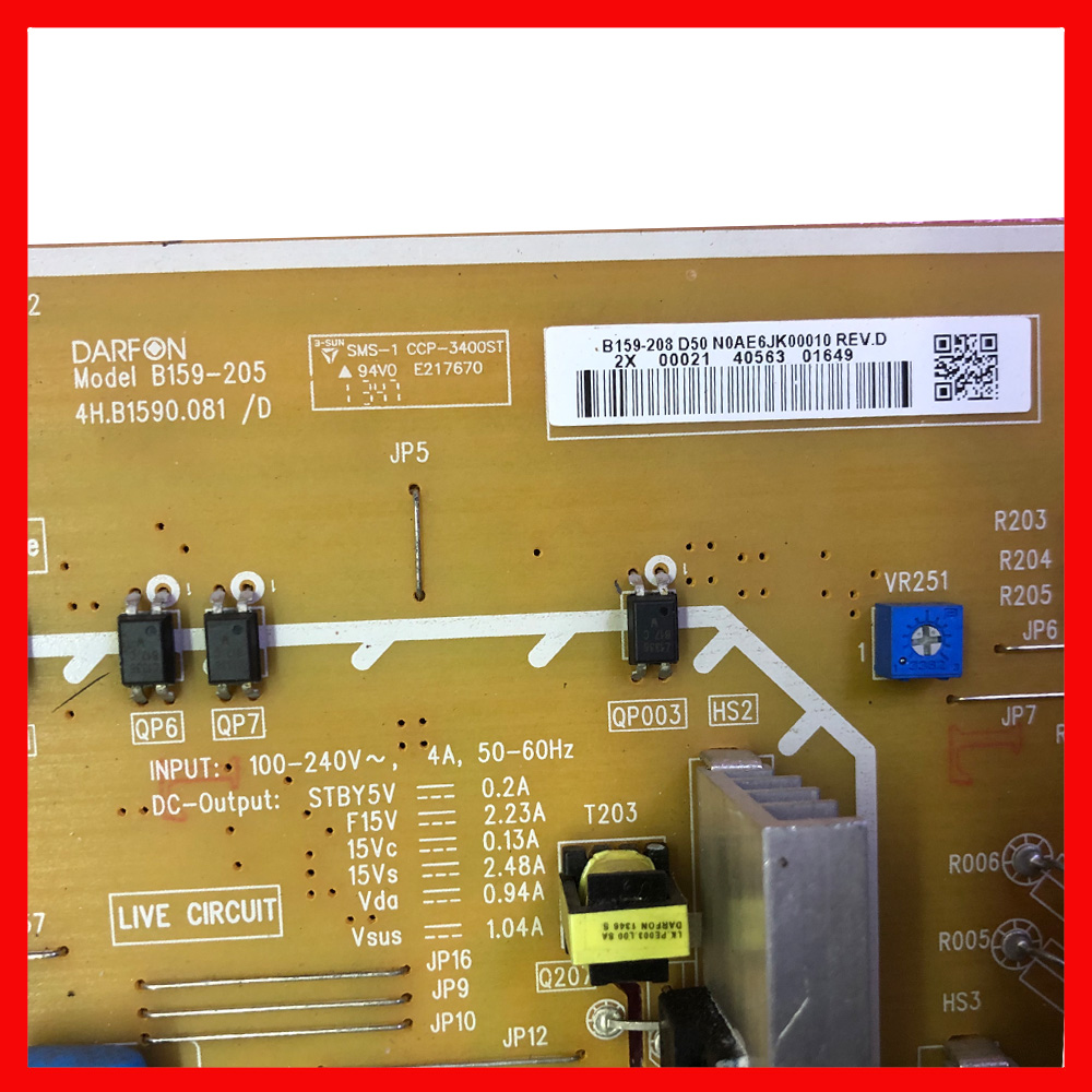 B159-205 4H.B1590.081 Power Supply Papan Profesional Dukungan Daya Papan untuk TV TH-P42X68CD TH-42X68C Asli Power Supply