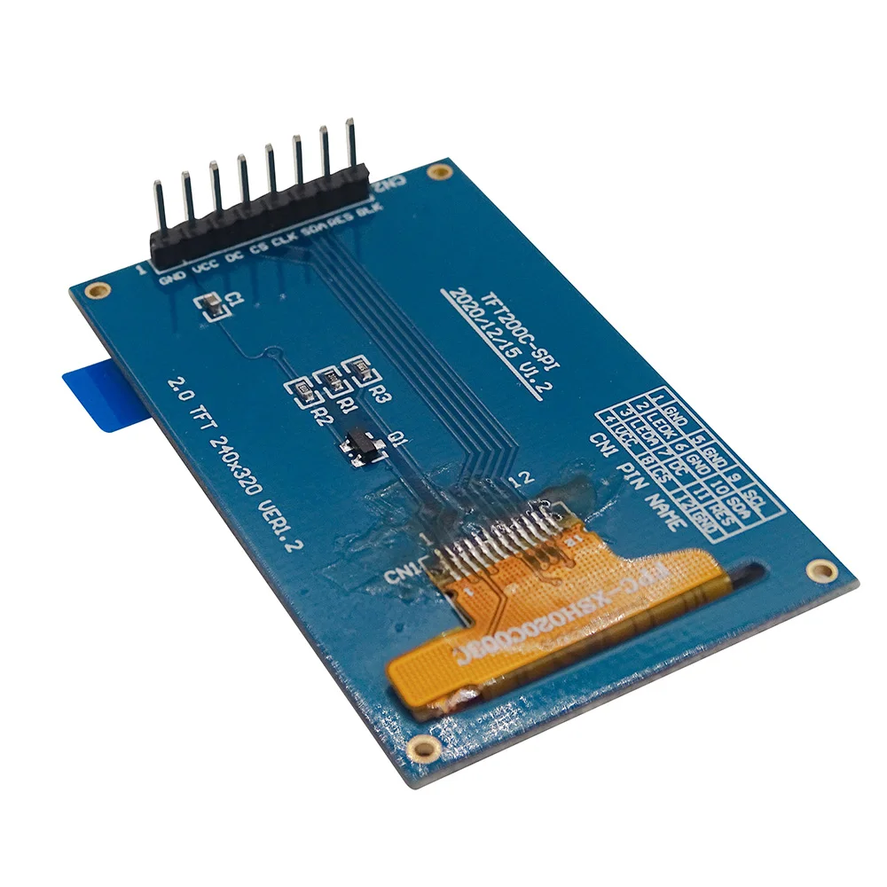 2,0 дюймовый IPS full view TFT цветной экран модуль последовательный порт SPI HD 240x320 st7789v 8pin
