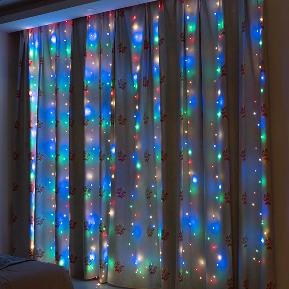 3MX1M/2M/3M แบตเตอรี่/USB Power LED String ไฟ Fairy Garland สําหรับปีใหม่งานแต่งงานคริสต์มาสบ้านผ้าม่านตกแต่งไฟ